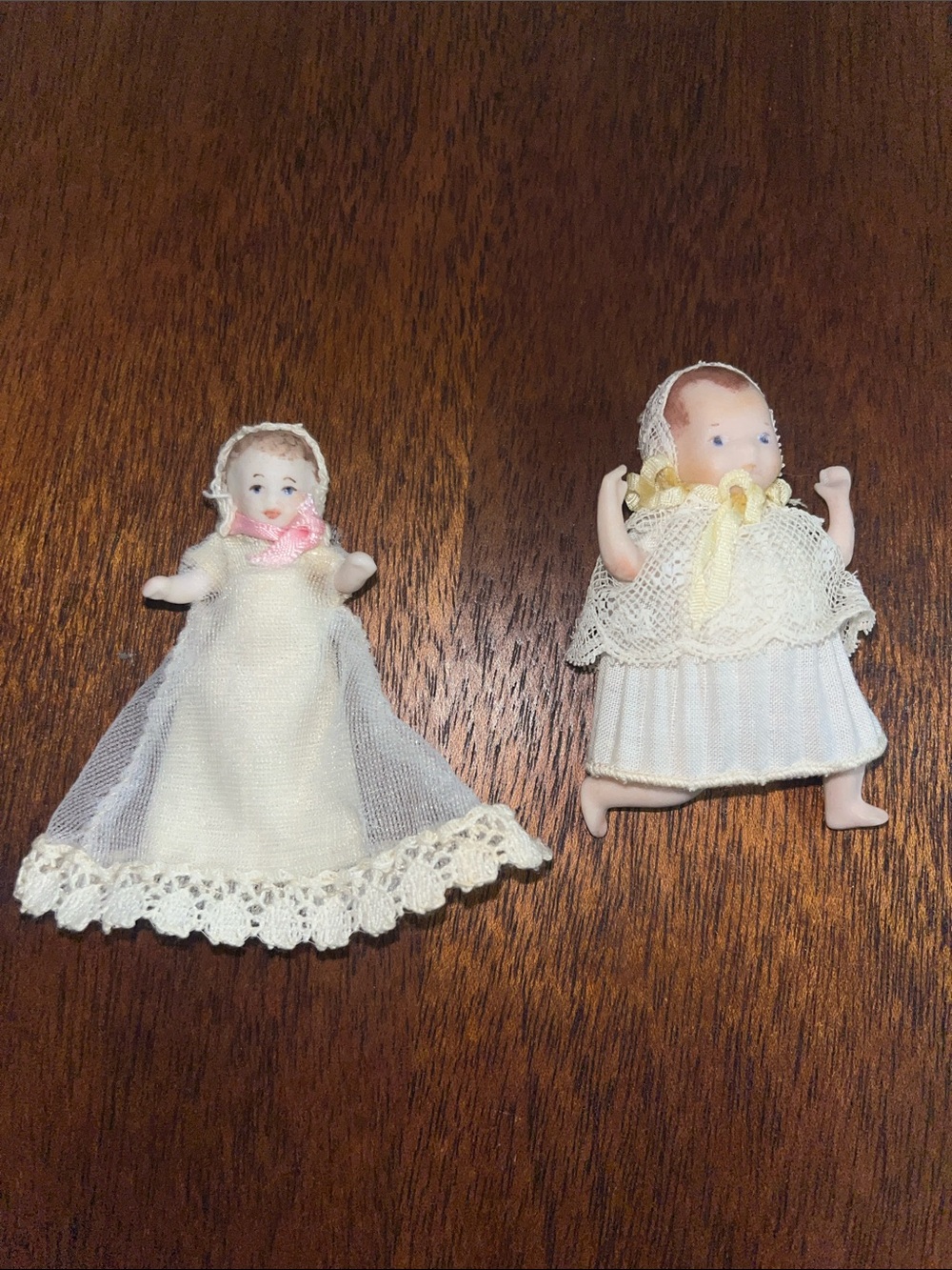 Vintage Mini Porcelain Posable Dolls (2)